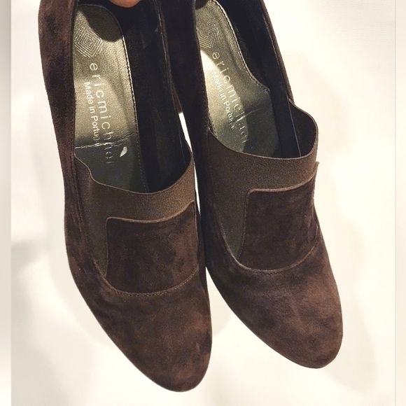 Eric Michael Made In Portugal‎ Brown Suede Shoes European Size 40/ 9 USA - Picture 2 of 8